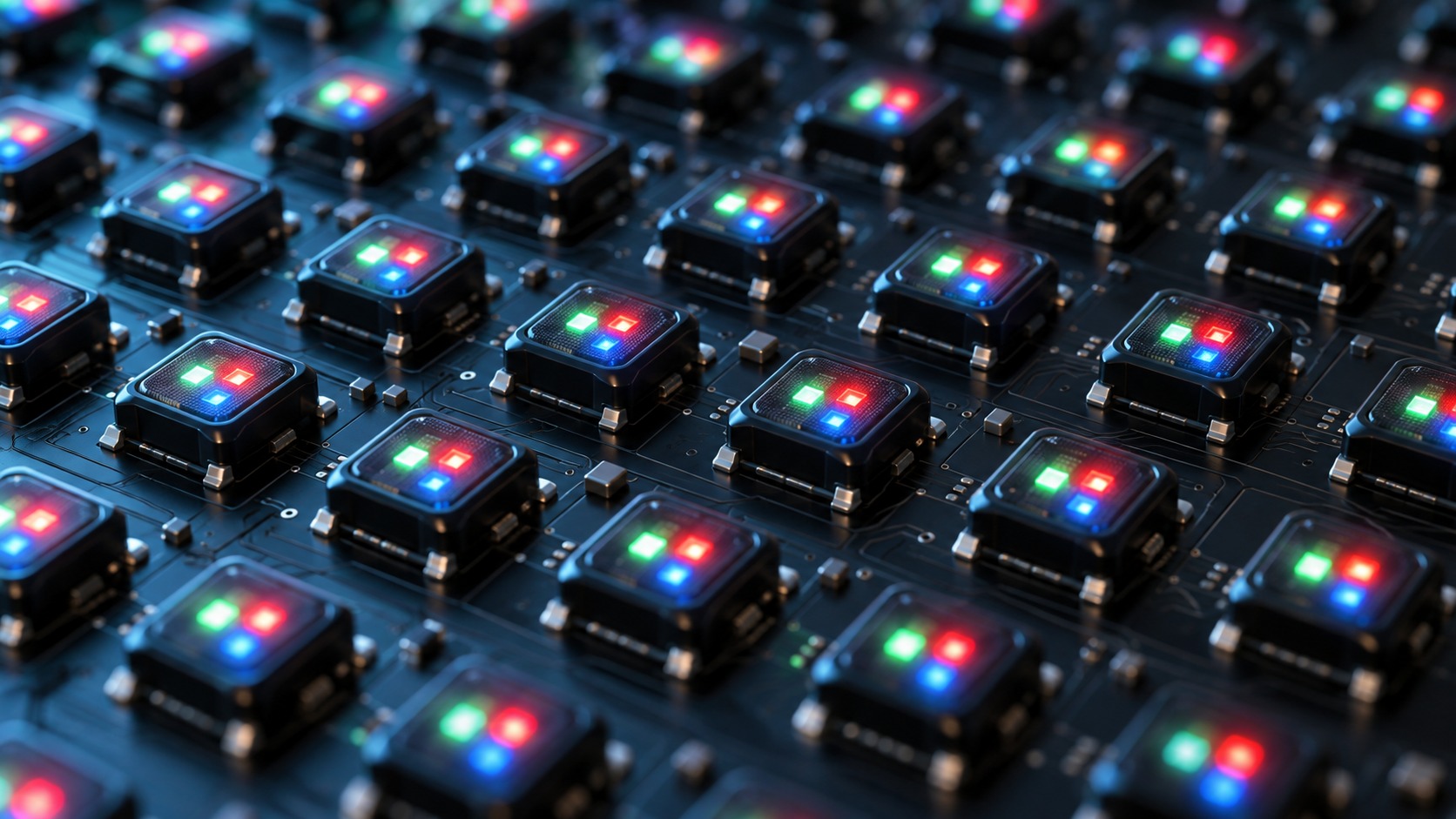 Concept illustration of packaged LEDs