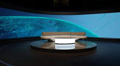 TRT El-Arabia Broadcast Studio Curved Led Screen Project 2