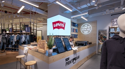 Levi's Shop Eck-LED-Display